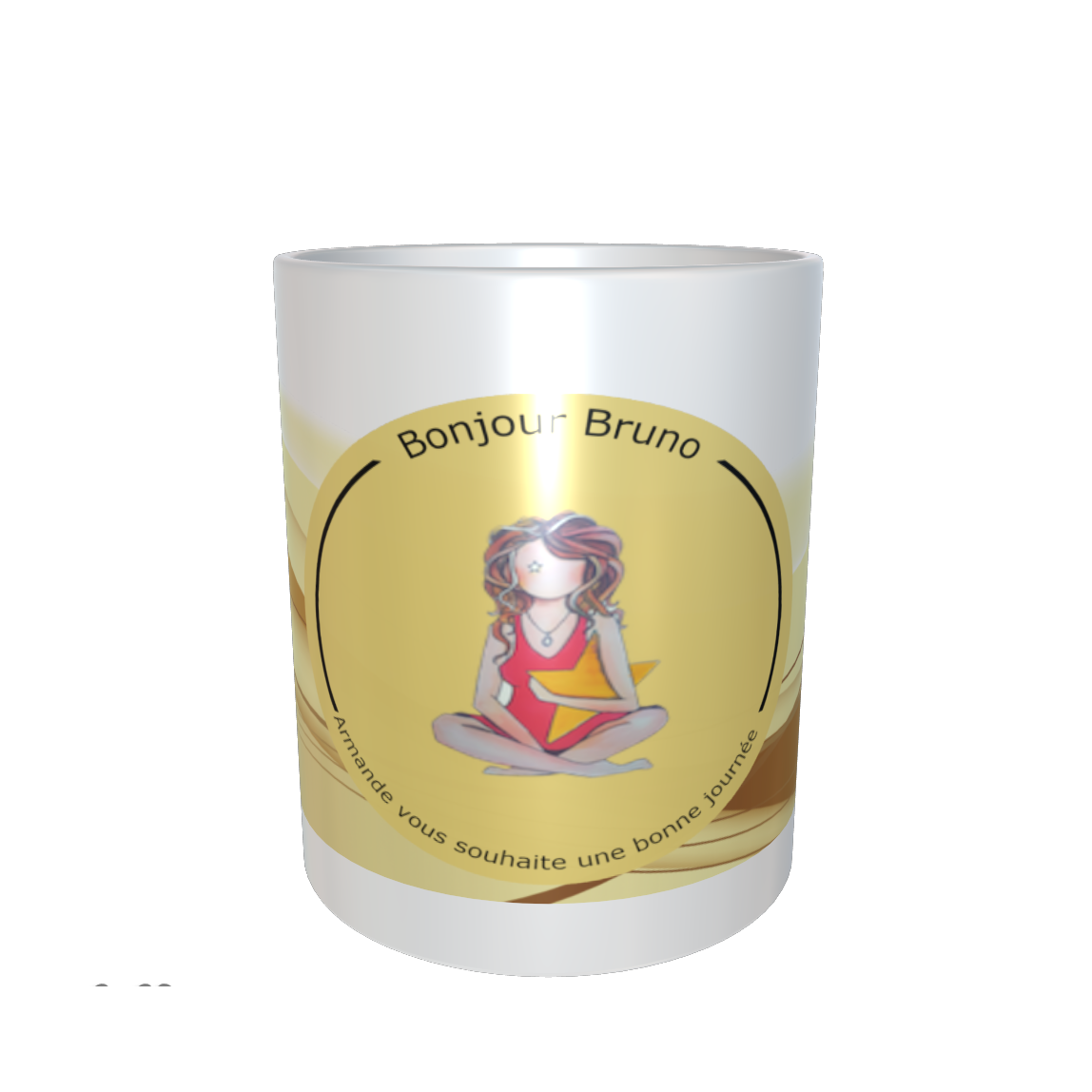 mug personnalisé Armande devant